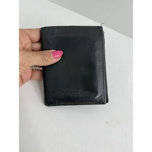 Velez Men's leather Bi-fold wallet with card holders Black